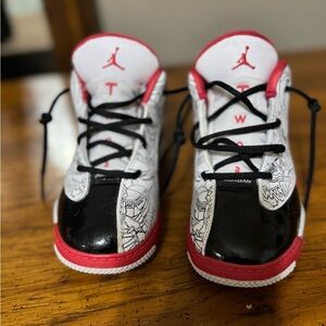 Jordan Black and Red High-Top Sneakers